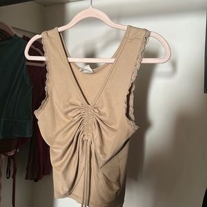 Tan crop top